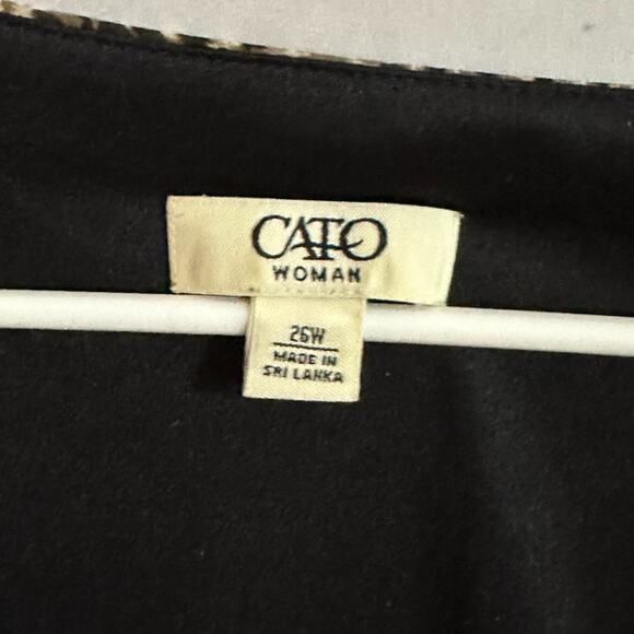 Cato Woman Black and Brown Animal Print Skirt and Top Set, Size 26W, Pre-owned - Picture 9 of 9